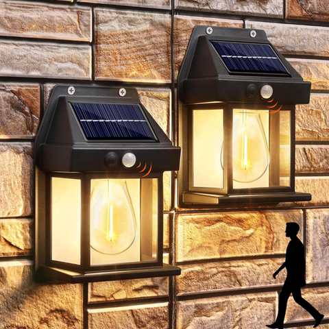 Solar Outdoor Wall Light – Waterproof , Motion Sensor, Auto On/Off