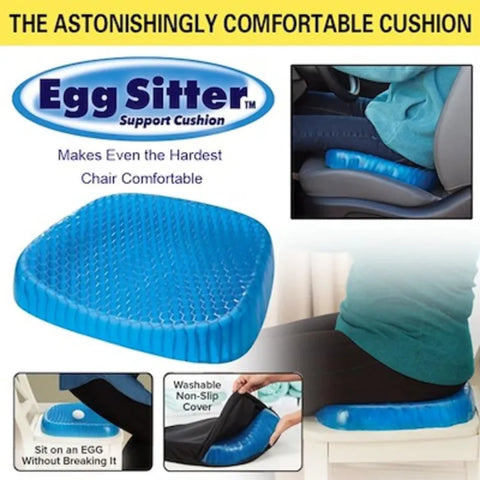 Back Pain Relief Gel Seat Cushion | Honeycomb Support for Office Chair, Study Sessions Car & Long Sitting 🔥
