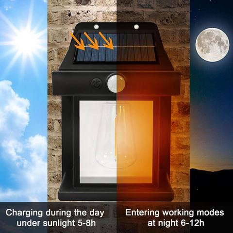 Solar Outdoor Wall Light – Waterproof , Motion Sensor, Auto On/Off