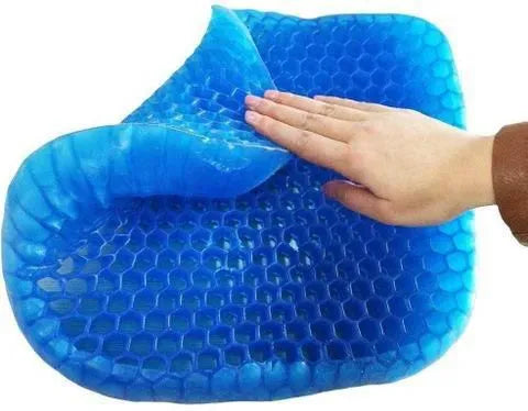 Back Pain Relief Gel Seat Cushion | Honeycomb Support for Office Chair, Study Sessions Car & Long Sitting 🔥