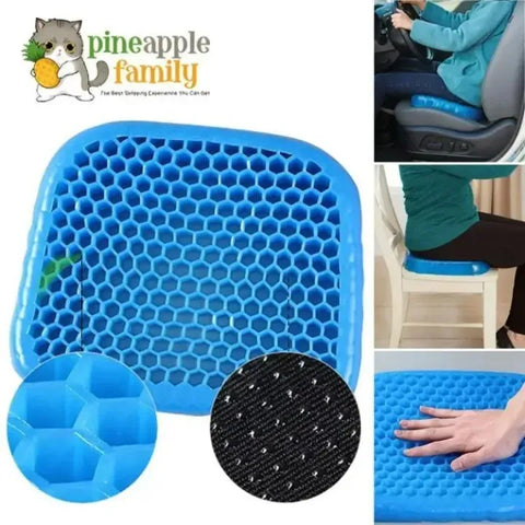 Back Pain Relief Gel Seat Cushion | Honeycomb Support for Office Chair, Study Sessions Car & Long Sitting 🔥